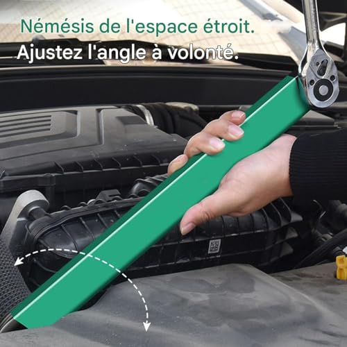 Clé à cliquet à double extrémité allongée pour maintenance domestique et industrielle - 3