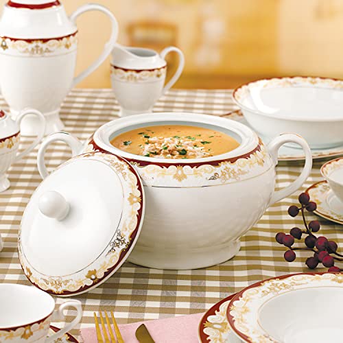 Lorren Home Trends Mabel Tureen, Red