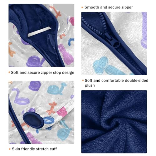 Children's Balloon Toys Girls Fleece Jacket Girls Fall Jacket Girls Zip Up Hoodie Girls Sherpa Jacket 2-10T3