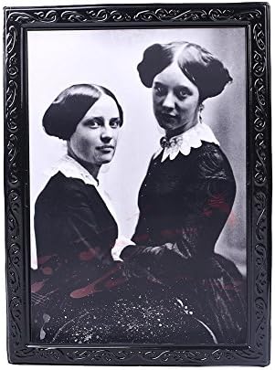 Kicode Halloween Horror 3D Ghost Frame Party Lenticular Morphing Home Wall Photo Picture Haunted Spooky Black