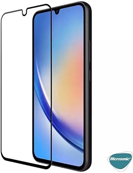 Microsonic Samsung Galaxy A16 Tam Kaplayan Temperli Cam Ekran Koruyucu Siyah [Galaxy A16 ile Uyumlu Ekran Koruyucu - Siyah]