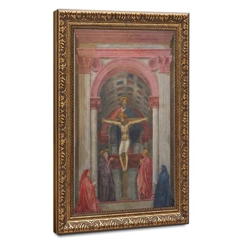 Impression sur toile La Sainte Trinité tableau de maître Masaccio grand format avec cadre