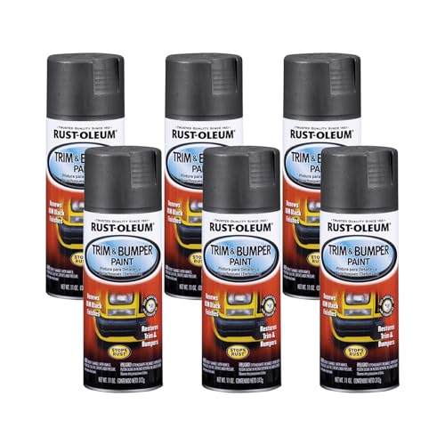 6-Pack of 11 oz Rust-Oleum Brands 251574 Black Automotive Trim & Bumper Spray Paint