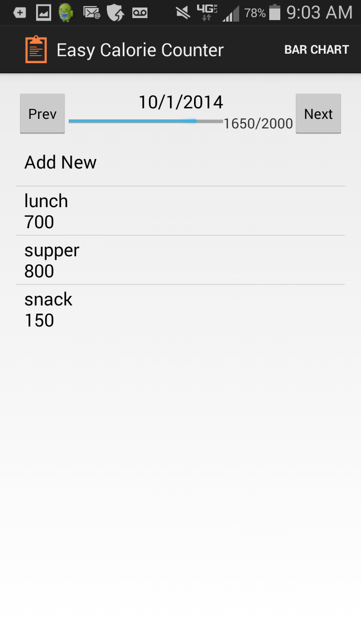Easy Calorie Counter App on Amazon Appstore