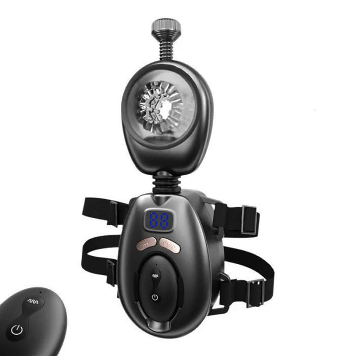 9種類の突き上げ＆9種類の振動モードを備えた男性用オナホール。ウエストストラップ付きのハンズフリー設計で、男性に究極の快感をもたらす自動ペニスポンプ