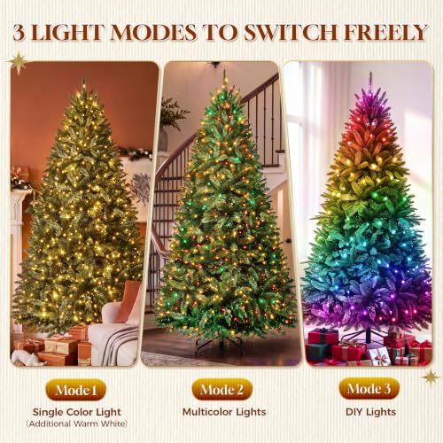HOLLO STAR 6ft Prelit Christmas Tree, Multi-Color RGBW Lights,App Control - image 8