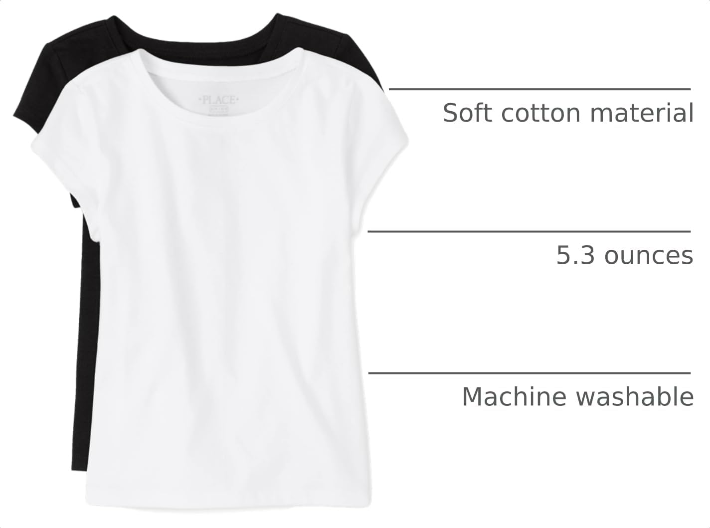 The Children's Place Girls Basic Short Sleeve Layering Tee