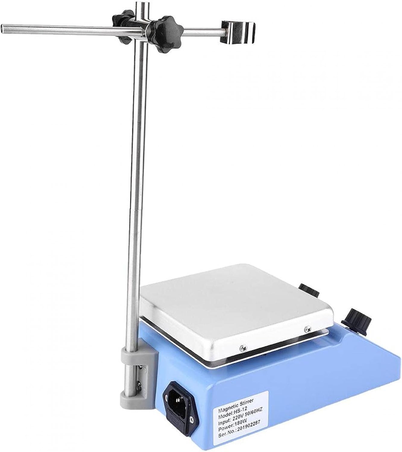 HS-12 Digital Hotplate Magnetic Stirrer, 1-2000(r/min), 5L, Stainless Steel Magnetic Stirrer Hot Plate Mixer, for Lab Liquid Mixing Heating(US Plug)