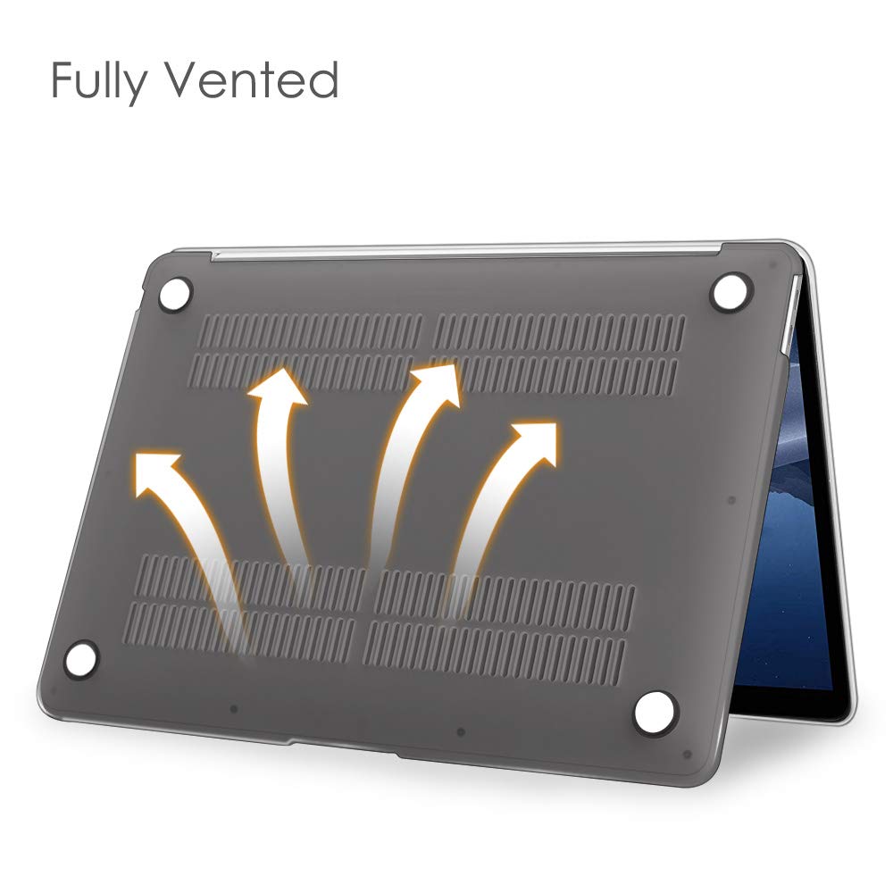 Fintie Hoes Compatibel met MacBook Air 13 A2337 M1/A2179/A1932 (2018-2020 Laat los), Full Body robuuste hybride Beschermhoes TPU bumperhoes compatibel met MacBook Air 13 Retina, (Grijs