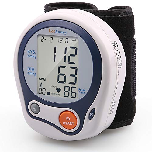 LotFancy Wrist Blood Pressure Monitor, Wrist BP Cuff (5”-8”), 60 Reading Memory, Automatic Digital Blood Pressure Machine for Irregular Heartbeat Detection, Home BP Gauge with Protective Case 10 Best Lotfancy Blood Pressure Monitors of 2023