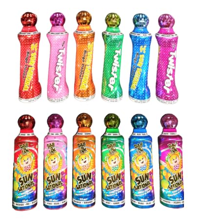 12 Sun Sational Bingo Dabbers by Dab O Ink 6 Twister & 6 Classic New Bright Ink
