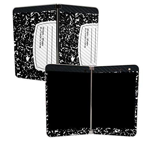 Image of MightySkins Carbon Fiber Skin for Microsoft Surface Duo - Composition Book | Protective, Durable Textured Carbon Fiber Finish | Easy to Apply | Made in The USA