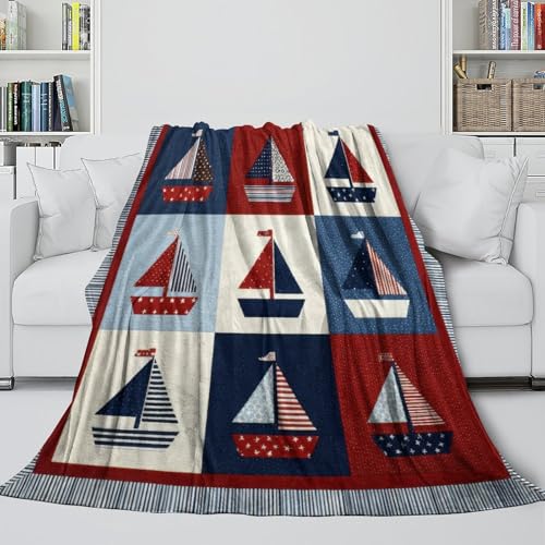 Couverture microfibre 150x200cm seaside plaid salon 3D - 6