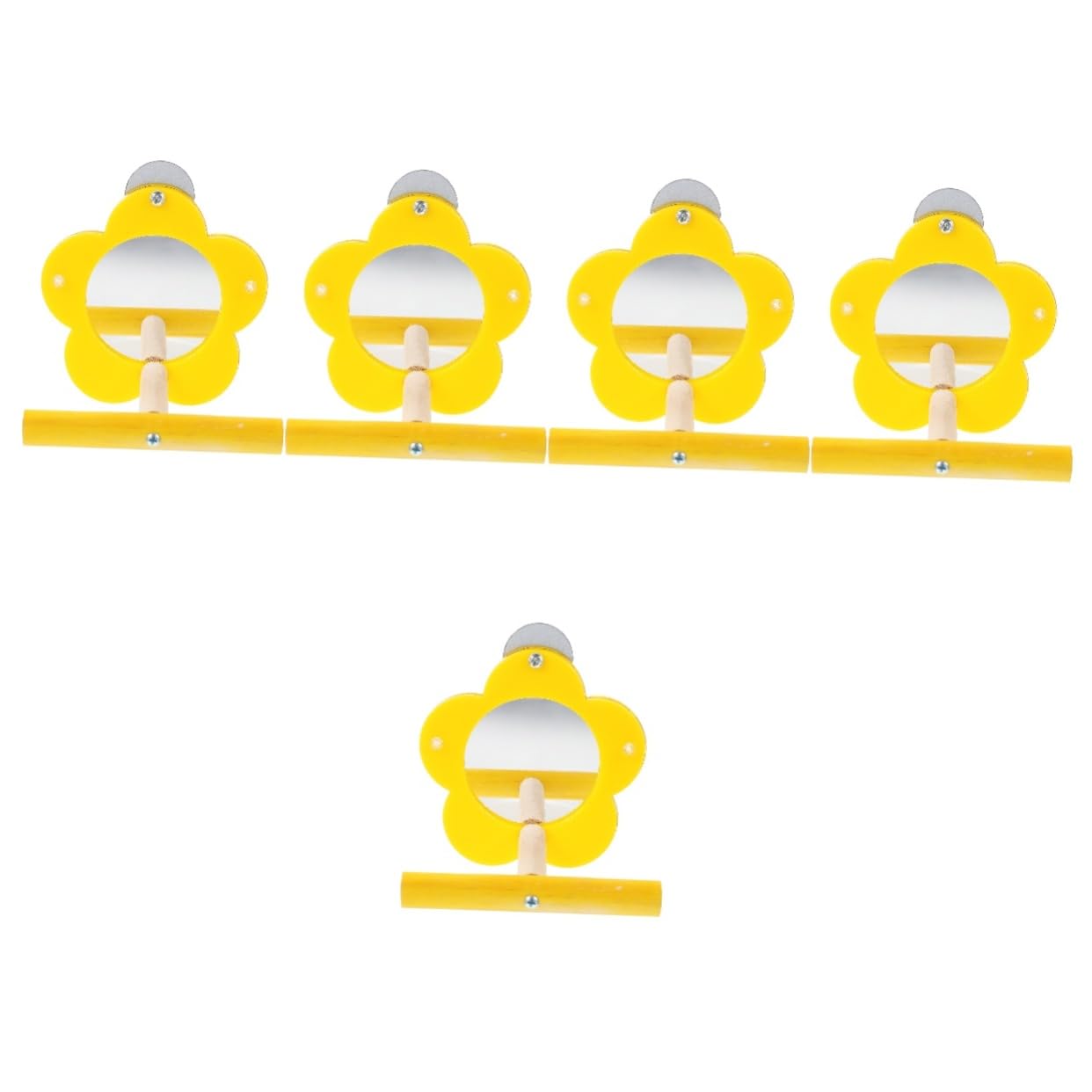 VANZACK 5pezzi Posatoio Per Pappagalli Con Specchio Decorativo Giocattolo Resistente e Pratico Per Piccoli Uccelli Accessorio Per La Del Pappagallo Atmosfera Felice e Creativa Per La Tua