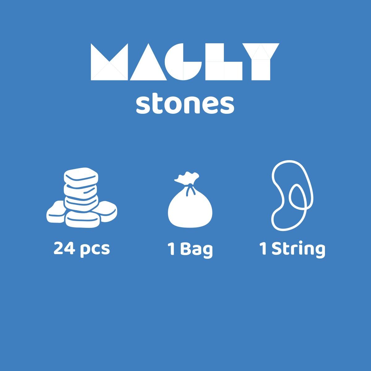 Stones Manyetik Taş Oyunu – Çocuklar ve Yetişkinler için 24 Parça Manyetik Satranç Seti