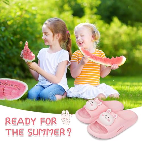 Alaoo Badelatschen Kinder, Jungen Mädchen Weiche Rutschfeste Dusch Badeschuhe, Sommer Badeschuhe Hausschuhe, Süße Leicht Strand Pantoletten Slippers, 30/31 EU