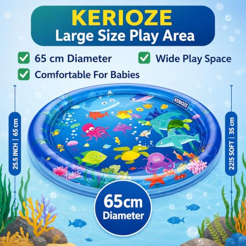 Image of Baby Inflatable Tummy Time Water Play Mat 65x65cm