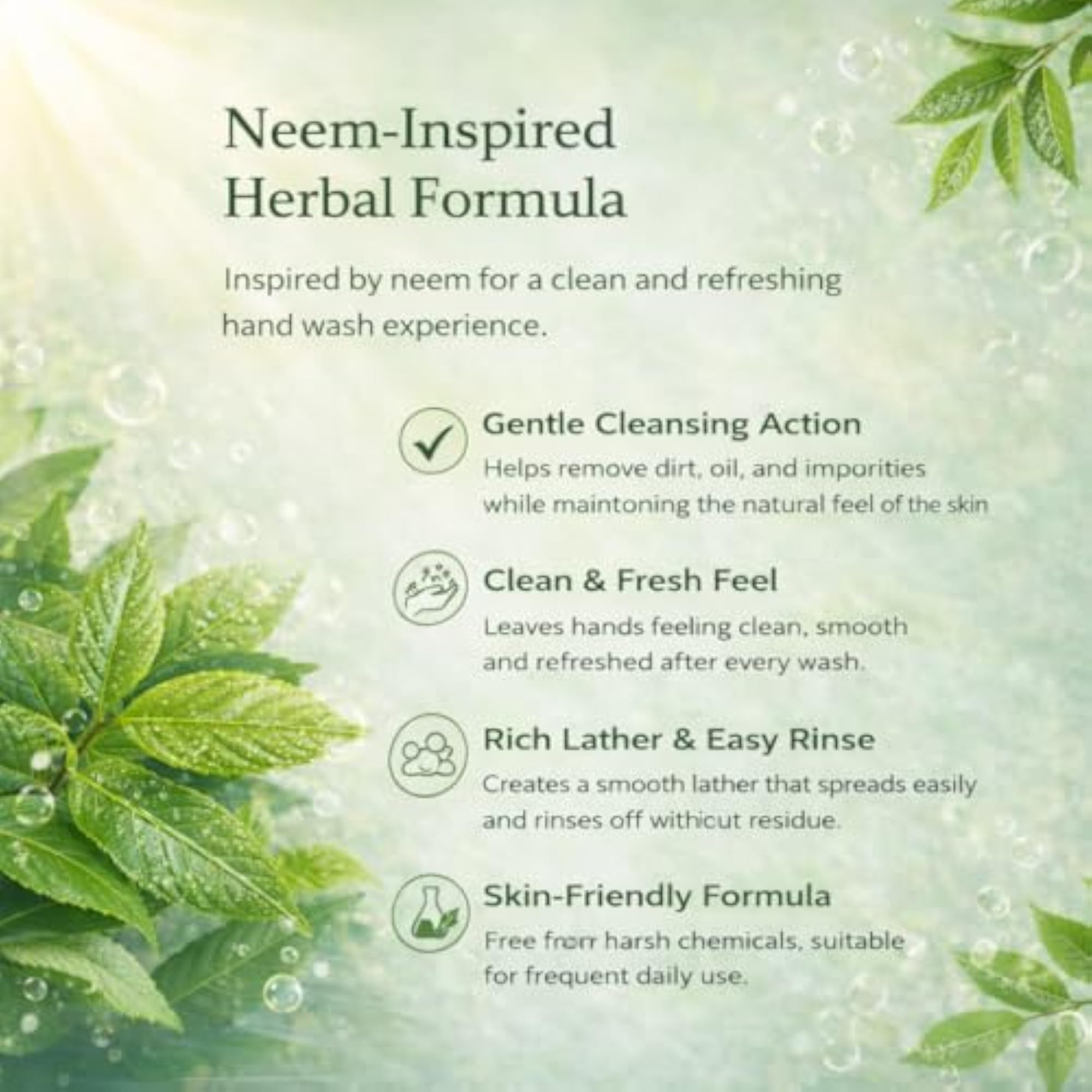 Neem Purifying Herbal Liquid Hand Wash, Pack of 3