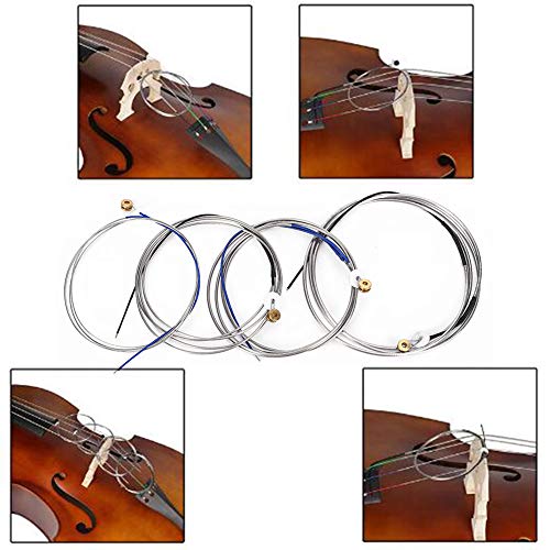 Drfeify Double Bass String, Steel Double Bass Strings Wire String Professional Music Instrument Accessory #TOP5