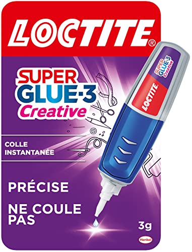 Loctite – Super Glue-3 Creative (stylo de 3 g) – Colle gel cyanoacrylate ultra précise qui ne coule pas – Colle forte pour collage rapide et puissant...
