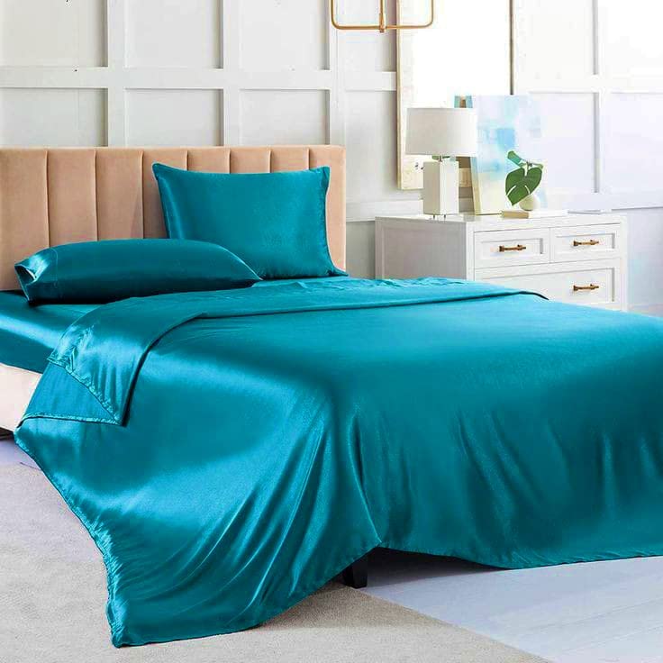 Image of Women's Satin Silk Bonnet for Hair 2 Satin Pillowcase 3 Premium Scrunchies, Adjustable Silk Cap Bonnet for Curly Hair with Ribbon Tie Band, Satin Hair Wrap