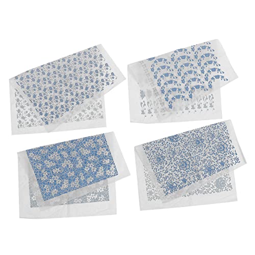 CORHAD 4 Hojas Pegatinas De Cerámica Quemada Transferencia De Porcelana Etiqueta De Cerámica De Esmalte Calcomanías Bajo Vidriado Para Cerámica Importante Maceta De Barro Papel