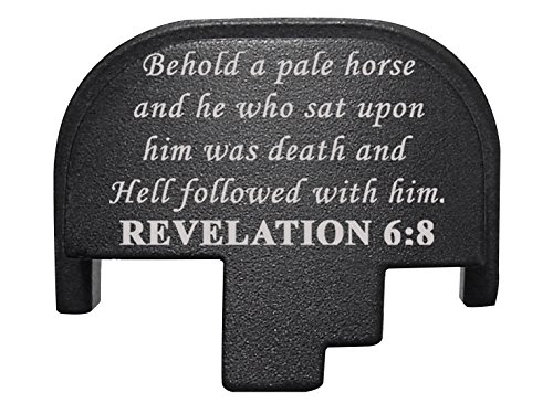 NDZ Performance Rear Back Plate for Smith & Wesson S&W M&P 2.0 Full-Size Compact Black - Bible Revelations 6:8