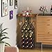 X-cosrack Wine Rack Freestanding Floor, Wine Storage Rack Mini Bar Table with Tabletop, Glass Holder Wine Bottle Display Stand Liquor Cabinet for Home Bar Kitchen Living Room