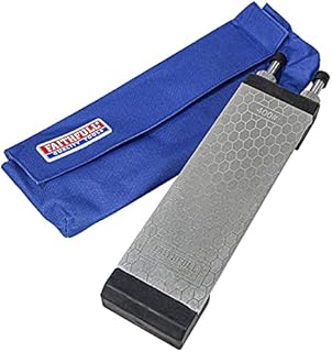 Faithfull Tools FAIDWKIT 200 x 70 mm Diamond Sharpening Stone with Stand and Case. Double Sided Stone: 400G (coarse) and 1000G (fine)