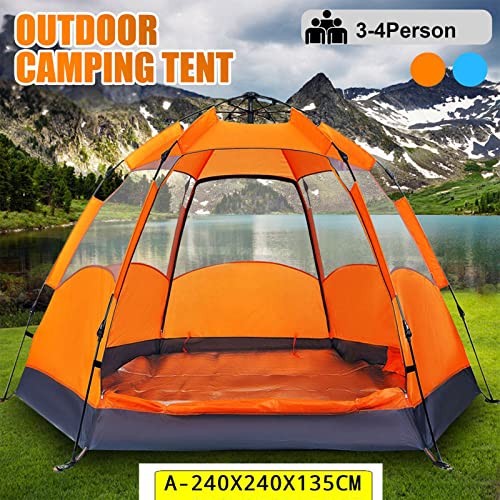 Carpa hexagonal para camping 3-4 personas impermeable miniatura 3
