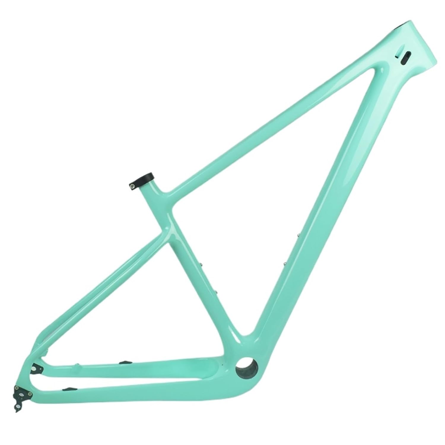 Mountain Bike Frame 29er Carbon Fiber Hardtail, 148x12mm Boost Thru Axle for 29x2.45 Tire(Blue,S Boost 148mm Gloss)