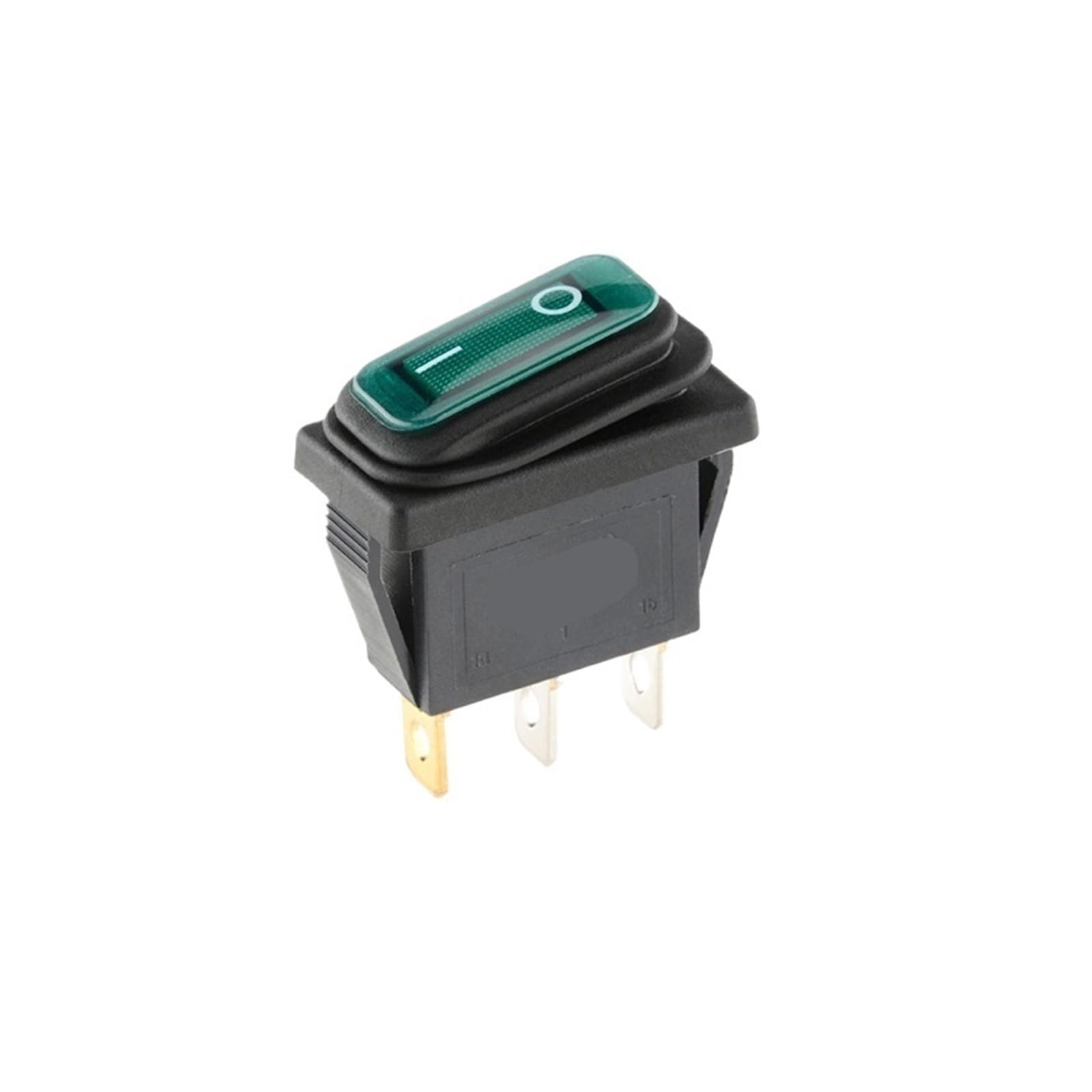 MCSEROST 1PCS 15A 250V/20A 125V AC rocker KCD3(KCD3-102NW Green)
