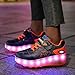 Kids LED Roller Shoes – Rechargeable Light Up Sneakers with Adjustable Fit and Retractable Wheels Orange