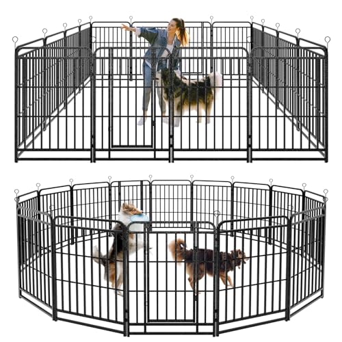Image of Kfvigoho Heavy Duty Dog Playpen 16 Steel Panels 40 inch Height