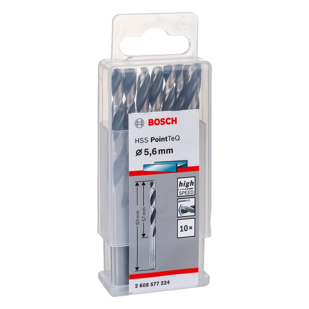 Bosch HSS PointTeQ Drill Bit 5.6mm Pack of 10