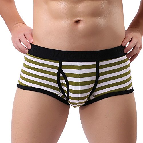 Boxer Bambou Homme Sport, Calecon Rayé Respirants et Légers, Boxer Slips Coton Confortable, Caleçon Homme en Microfibre sans Couture - Pyjama de Pant Homme