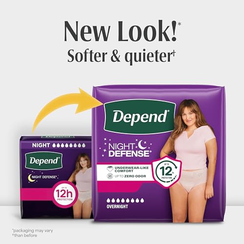 Image of Depend Night Defense Adult Diapers for Women, Large, 56 Count