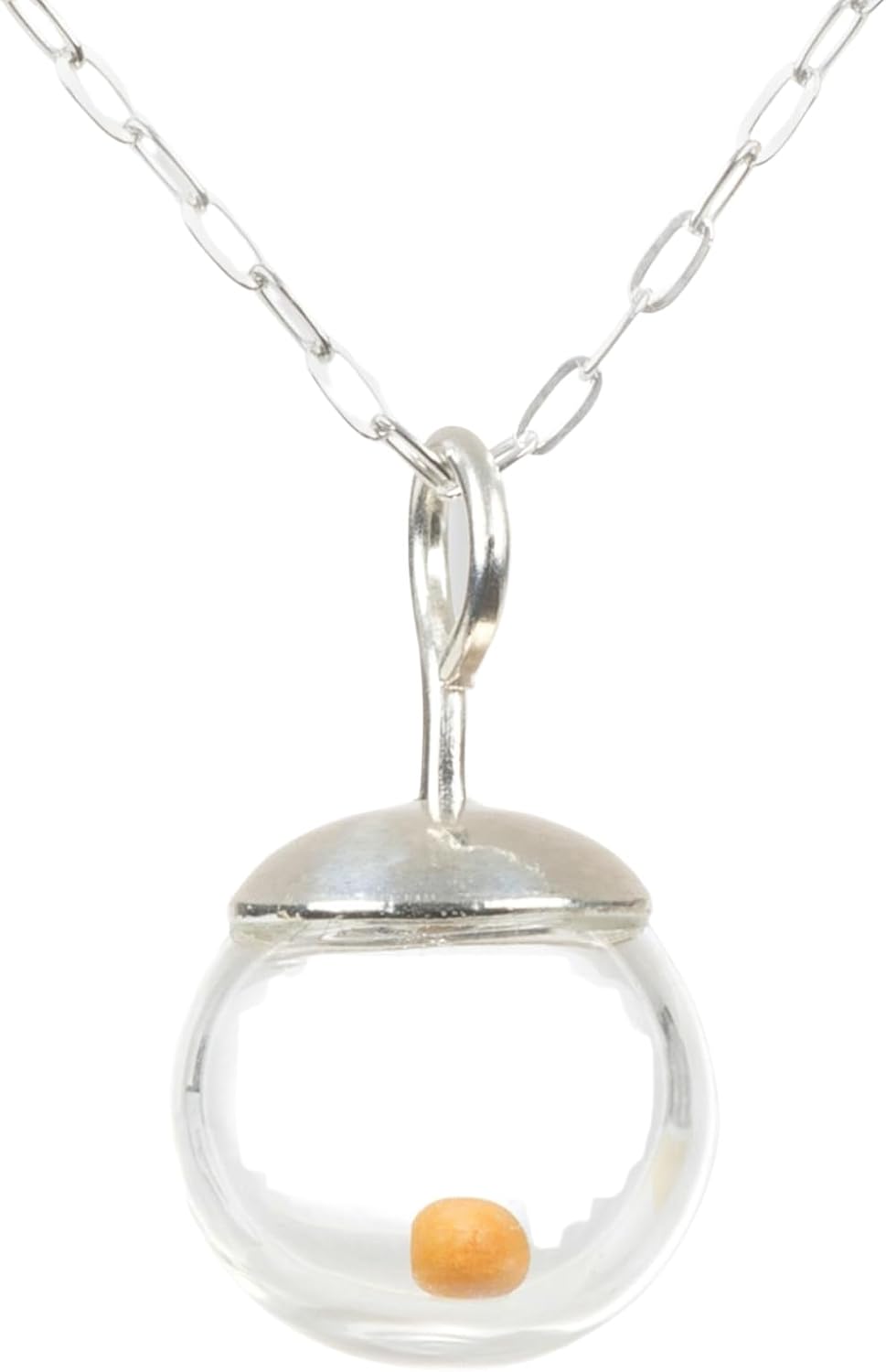 Mustard Seed Necklace for women, Sterling Silver, Christian faith Jewelry, Inspirational Gift for Strength, Encouragement, Baptism, choice of chain length