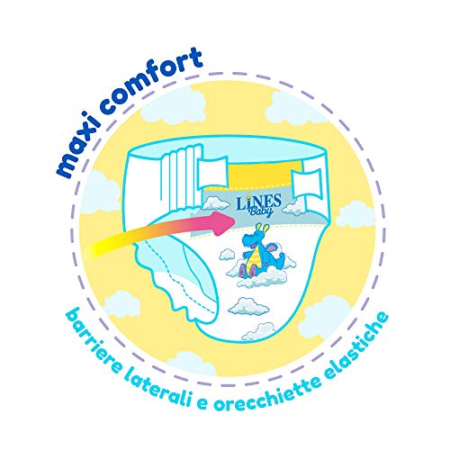 Lines Baby Small, 4 Pannolini, Taglia 1-2 (2-6