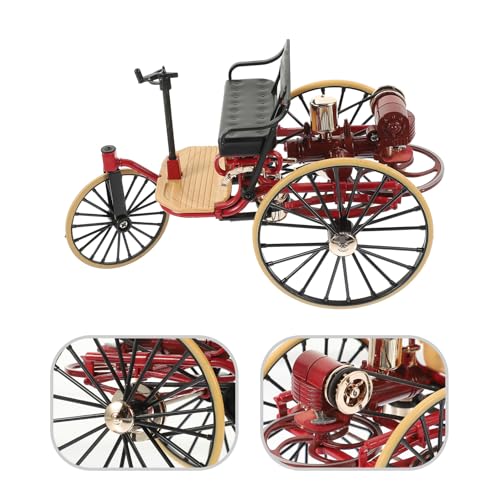 Triciclo vintage de aleación miniatura 1:12 hecho a mano 6