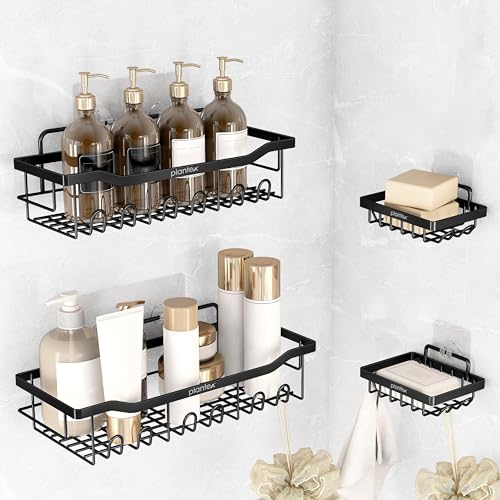 Plantex Self Adhesive Bathroom Combo Bathroom Shelf/Soap Dish/Mul...
