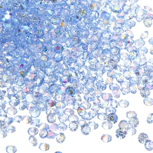 Diamantes de cristal acrílico azul niebla para centros de mesa de boda