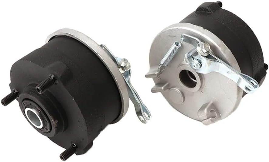 Front Brake Drum Wheel Hub Left/Right Pads Cover Fit for 49cc 50cc 70cc 90cc Electric Kids ATV Go Kart UTV Buggy Quad Bike Parts(1 Pcs Hub)