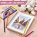 Sketch Book with 12 Color Pencil Set, 90 Sheets Spiral Sketchbook for Drawing (68lb/100gsm), Acid-Free Sketch Pad for Kids Artist, Art Paper Drawing Supplies for Gifts(Pink)