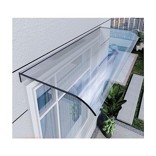 Auvent de porte transparent 50x350cm en polycarbonate résistant - 2
