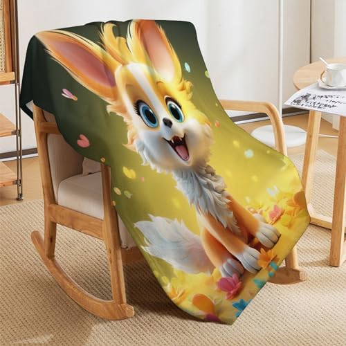 Couverture renard chaude et confortable lavable pour des nuits douces