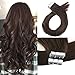Moresoo 22 Inch Seamless Skin Weft Tape on Hair Extensions 40 Pieces 100 Grams #4 Brown Straight Brazilian Remy Human Hair Adhesive Hair Extensions PU Tape