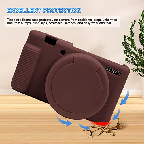 Funda protectora Easy Hood para cámara Sony ZV-1 café miniatura 3