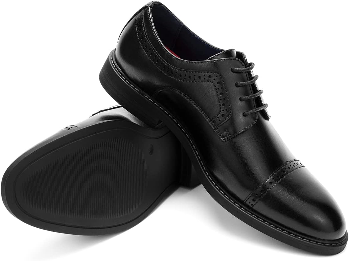 Temeshu Men's Oxfords Lace Up Casual Dress Shoes Classic Formal Modern Business Shoes DS08 - Image 6