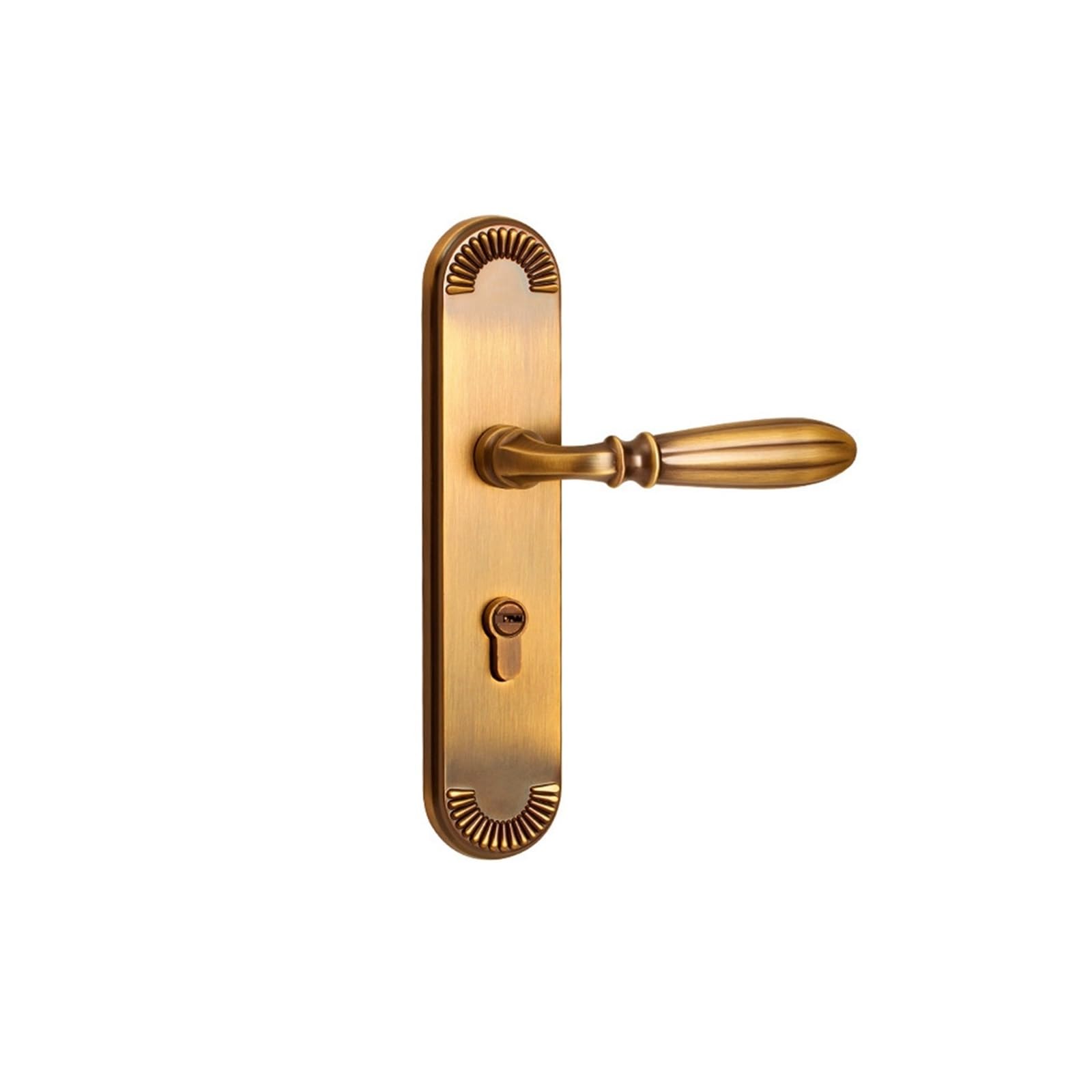 Corps de serrure silencieuse en bronze jaune pour porte intérieure